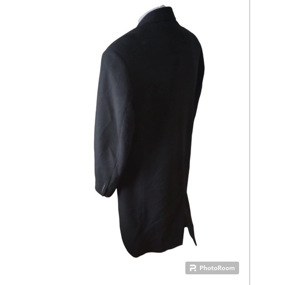 Turnbury 100% Cashmere Black Coat, size 44R Long Blazer Dress Jacket Coat - Picture 4 of 13